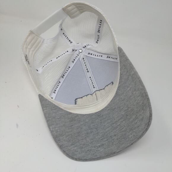 RARE SAMPLE Killik Snapback Mesh Back Hat Embroidered Logo Spell Out Gray White - Picture 8 of 10